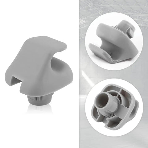 Two Pack Durable Sun Visor Clip Replacement For Cars Heavy Duty Visor Clip Hooks OEM 88217S01A01ZA 88217S04003ZA Compatible With Honda Civic Accord Odyssey Gray Easy Install product features close-up images of grey clip from various angles