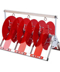 Rugged Heavy Duty Spool Rack For One To Five Reels Adjustable Cable Reel Dispenser Durable Wire And Cable Storage Solution