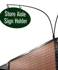 Game Changing Curved Gondola Shelf Double Side Magnetic Base Sign Holder Rack Retail Store Aisle Walkway Section Markers And Labels Fast Gripping Easy Install 5 Pack sign holder mounted on curved rack.