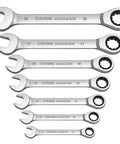 Nine Piece Spanner And Ratchet Wrench Set, Universal Socket Head Tools, Garage Ready Multitool Kit with rust-resistant finish.