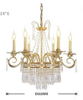Retro Brass Pendant Light,Villa Living Room Luxury Decorative Chandelier, 66CM size, gold finish, elegant crystal accents.