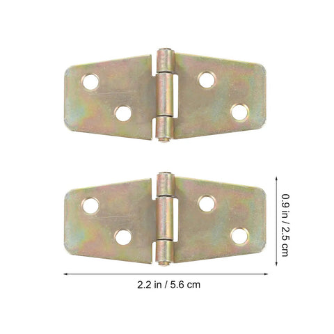 Ten Pack 56x20mm Wood Case Hinges Durable Metal Box Hinges for Wooden Jewelry Boxes and Packaging with size dimensions