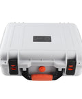 Precision Cut Foam Insert Hard Case With IP67 Waterproof Seal for Mini Satellite Dish and Accessories, closed view.