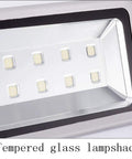 Interior view of Screaming Bright Led Flood Light showing LED array and tempered glass lampshade for outdoor security.