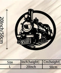 Vintage Steam Train Metal Wall Art Locomotive Silhouette For Man Cave Living Room And Office Rustic Iron Wall Decor 50cm 20in Size Handcrafted For Display