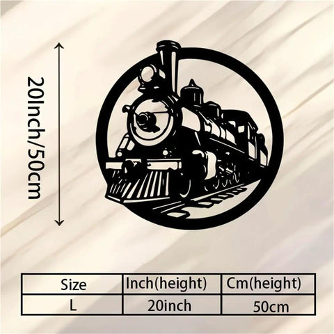 Vintage Steam Train Metal Wall Art Locomotive Silhouette For Man Cave Living Room And Office Rustic Iron Wall Decor 50cm 20in Size Handcrafted For Display