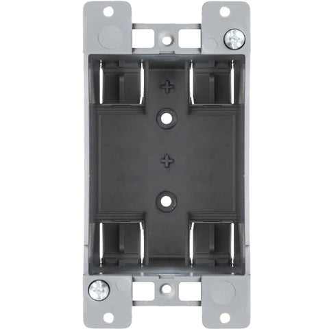 One Gang PVC Old Work Electrical Box 12 Pack 14 Cu In Plastic Junction Box for Switches GFCI and Duplex Receptacle front view