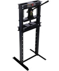 12 Ton Hydraulic Shop Press With Floor Mount Adjustable Working Table Height Includes Press Plates H Frame Garage Floor Press