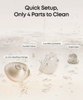 Heated Wearable Breast Pump With App Control For Hands Free Pumping Thirty Percent More Output HeatFlow Technology Delivers Spa Like Warmth And Clog Prevention For Busy Moms On The Go, 4 parts