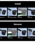Instructions for using Tesla To J1772 80A EV Charger Adapter For Level 2 Charging NACS To J1772 Adapter in four steps