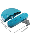 Pro Grade Heavy Duty Shielded Grinding Wheel Guard Kit for Steel Cutting Machines showing dimensions and components