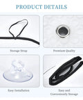 Funny Windshield Sun Shade For Cars Blocks UV Rays And Heat Front Window Sunshade Waterproof Polyester With Bubble Aluminum Insulation 51 By 27.5 Inches Keeps Interior Cool And Protected On Hot Days, showing storage strap and folded sunshade.