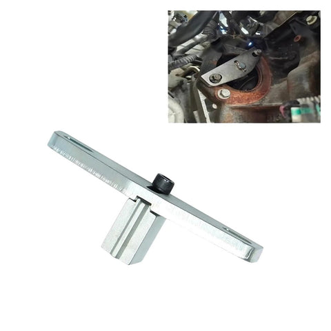 Camshaft timing tool, aluminum silver, side view for 1.0 EcoBoost SCTi engine timing kit