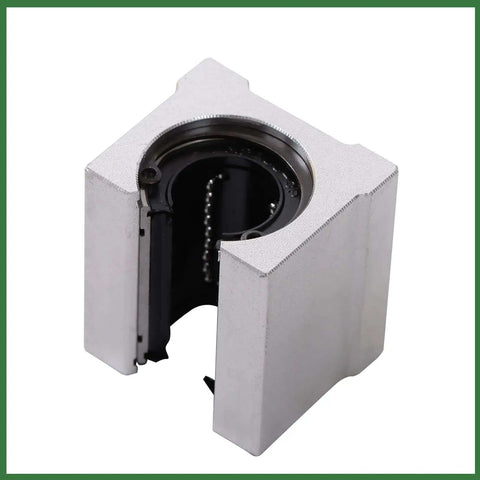 Heavy Duty SBR20 Linear Guideway Rail Kit With SBR20UU Bearing Blocks For DIY CNC And 3D Printer Build Projects Smooth Motion Control That Holds Up Under Stress Perfect For Your Next Big Rig Or Workshop Upgrade, aluminum bearing block close-up