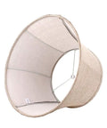 Brown Drum Lamp Shade Big Size 12x16x11 Spider Fitter Handcrafted Fabric Linen interior view with metal support frame