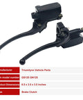 One Inch 25mm Hydraulic Clutch And Brake Master Cylinder Lever Kit For Motorcycle Left And Right Set Ride Ready Fits Honda Gold Wing Shadow Magna VTX Road Star V Star Yamaha Kawasaki Suzuki, black levers with dimensions 8.5 x 3.5 x 3.5 inches