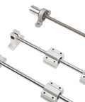 Dope Linear Motion Guide Kit With Slide Block Bearings For 3D Printer CNC Router And DIY Engraving, Built Tough From High Carbon Steel And Aluminum, Smooth Low Noise Glide For Precise Automation Equipment 8-300 linear rail and lead screw kit
