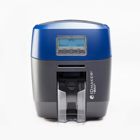 Dual Sided ID Card Printer Delivering Automatic Feeding For No Stress Badge Creation And Totally Legit Pro Prints With Smooth Ride Mechanics And Solid Anti Fraud Shields For Your Team Or Storefront Operations, front view.