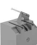 Close-up of a gray 2-Gang Non-Metallic PVC New Construction Junction Box With 32.5 Cu In Capacity showing nail-on installation feature