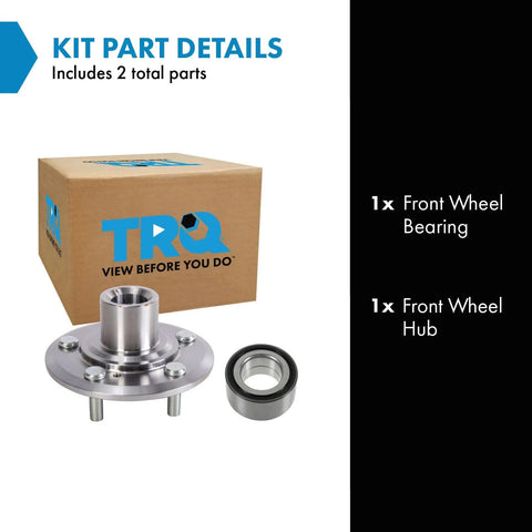 Front Wheel Bearing And Hub Assembly Kit 2 Piece Direct Fit For Acura RDX And Honda CRV 2007-2018, visible parts and packaging