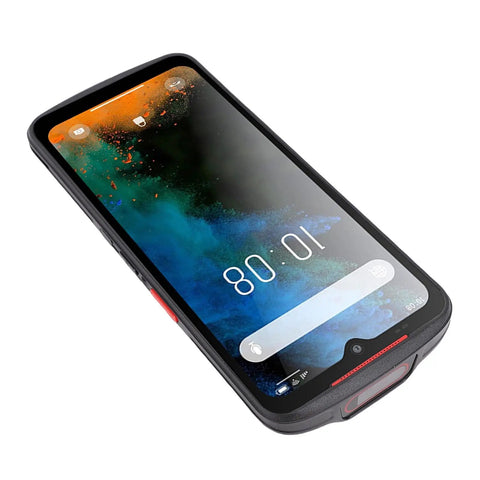 Workhorse Portable Barcode Scanner With WiFi 6 And 5G, 6.5 Inch Touch Screen, front view showing display screen design.