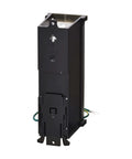 Eight Port DIN Rail Keystone Jack Mounting Module With Grounding And Snap In Clip Attaches To Thirty Five Millimeter DIN Rail TAA Compliant No Tools Required Eight Blank Keystone Cutouts For Jacks And Couplers, side view