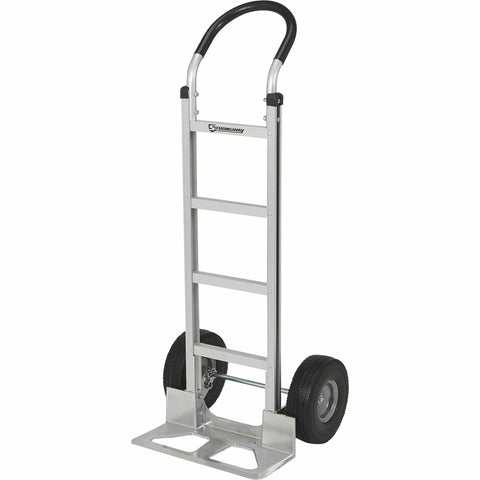 Aluminum Hand Truck With 600 Pound Capacity For Moving Boxes And Crates, Continuous Flow Handle, Smooth Rolling Ten Inch Polyurethane Wheels