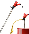 Heavy Duty Bad Boy Electric Drum Pump For 55 Gallon Barrels With 36 Inch Stainless Steel Tube And 6.6 Foot Wire Hose, extracting oil.