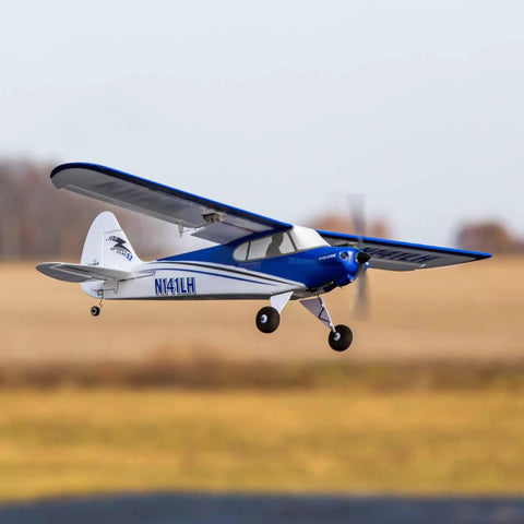 Sport Cub S 615mm RC Airplane Ready To Fly Kit With Battery And Charger All Included White And Blue Color RTF Trainer in flight
