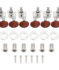Top Tier Locking Tuning Pegs For Acoustic Electric Guitar In Silver With Rustproof Sealed Machine Heads And Screws Bushings For Fast Accurate Pitch Control That Will Totally Upgrade Your String Game Today, 6-piece set with screws and bushings