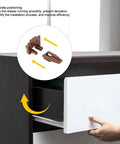 10 Pack Drawer Track Guides And Glides Kit With Plastic Center And Bottom Mount Slides shown during a drawer installation