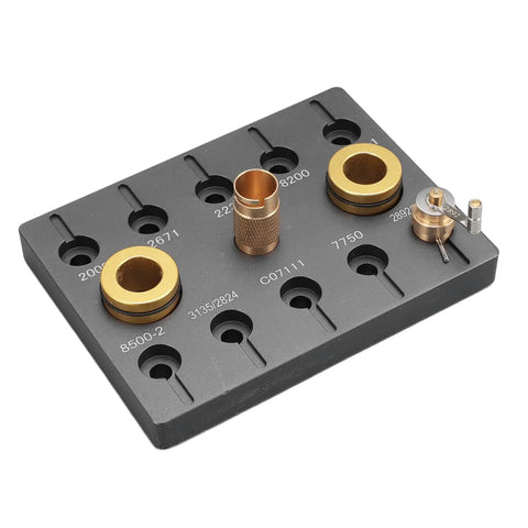 Pro Grade Brass Watch Mainspring Winder Kit For Pros And DIYers With Broad Caliber Compatibility 2000 2235 tool set displayed
