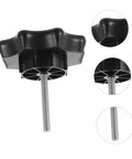 Spare Tire Bolt and Clamp Kit for Easy Mounting, No-Fuss, Rock-Solid Hold Down Screw showing star-shaped knob and threading