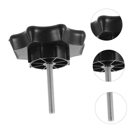 Spare Tire Bolt and Clamp Kit for Easy Mounting, No-Fuss, Rock-Solid Hold Down Screw showing star-shaped knob and threading