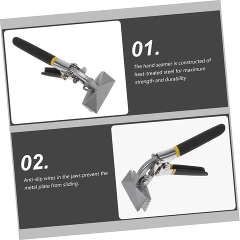 Heavy Duty Hand Seamer And Metal Bending Pliers For Standing Seam Roofing Edge Form Tool with heat-treated steel construction