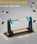 Heavy Base Circuit Board Holder With Two Handy Helping Hands And 360 Degree Rotation For Soldering And Electronics Repair, Space Saving Aluminum Clamp Stand dimensions shown
