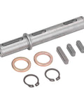 Alloy Steel Output Single Shaft 18mm Diameter 128mm Length Smooth Low Noise For Reducer NMRV040 RV040 Nema34 Stepper Motor With Plug And Play Install And Seven Accessories Included For Easy Setup And Reliable Power Transfer, with keys and rings
