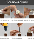 Instructions for installing 8 Pack 1 Inch Screw On Chair Sliders Floor Protectors For All Surfaces Easy Install Glide Furniture Smoothly Without Scratches Small Furniture Sliders For Chairs Desks And Tables Premium Leg Protectors