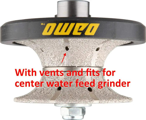 1-1/4 Inch Full Bullnose Diamond Hand Profiler Wheel Router Bit Coarse Grit 30/40 For Granite Concrete Marble Countertop Edges