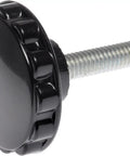 Black Textured Clamping Knobs 2 Pack With 5 16 18 Male Threads And 1 3 4 Inch Reach Offering A No Slip Grip shown from side angle