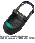 XL Heavy Duty Safety Overshoes With Steel Toe Caps And Titanium Aluminum Alloy Toe Caps, Tough Double Strap, Green, Top View