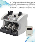 Heavy Duty Automatic Money Counter With Sharp Led Display And Advanced Counterfeit Bill Protection, showing UV and MG detectors.