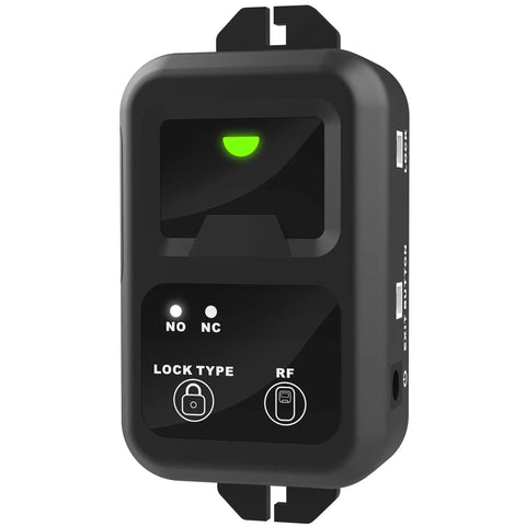 Front view of 130Lb Magnetic Door Lock With Remote Control Kit for drawer cabinet, featuring LED indicator and lock type options.