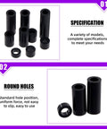 270-Piece Nylon Round Spacer Standoff Kit For M3 To M6 Screws, Black ABS Plastic with multiple sizes, front view
