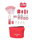 Boss Level Electrical Lockout Tagout Kit With Safety Locks Hanging Tags Key Storage Bags For Machines To Prevent Accidents Short Circuits Fires In Industry Using Abs Brass Steel Nylon Gear That Looks Sharp Is The Real Deal And Ready To Go, red lockout kit with bag, locks and tags
