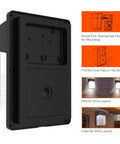 Back and side view of Outdoor Dusk To Dawn LED Wall Pack Light With Photocell 28W Equivalent showing mounting and wire layouts