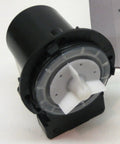Electric-Powered Washing Machine Drain Pump Assembly 120V 8.5W 1.4A Heavy-Duty DIY Friendly Replacement Part For Laundry Water Evacuation Replaces AP5328388 PS4579318 AH3579318 Wear-Resistant Vinyl Housing, black pump front view