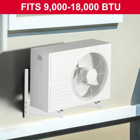 Heavy Duty Mini Split Wall Bracket Built Like A Tank For Nine Thousand To Eighteen Btu Ductless Ac Units Rock Solid No Sweat Mount Up To Three Hundred Thirty Pounds Powder Coated Steel Outdoor Platform