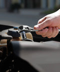 Quarter Inch Drive 10 Piece Metric Socket Set With 6-Point Shallow Sockets Pro Grade Tough Cr-V Steel in use for car repair