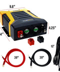 Professional 2000 Watt Power Inverter For Cars And Trucks Featuring Bluetooth Remote And Fast Charge Usb C Ports, 14.54" size